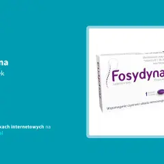 Opakowanie suplementu diety Fosydyna 30 kapsułek. Czy Fosydyna jest na receptę? Nie, to suplement diety.