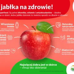 Kęs jabłka na zdrowie! To superfood pełne witamin, idealna przekąska na co dzień. Jedno jabłko dziennie to świetny sposób na dbanie o zdrowie.