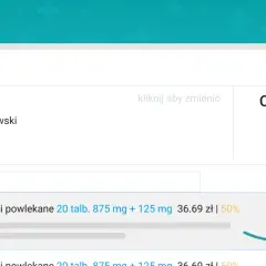 Recepta dla Mateusza Makowskiego. "RP" na recepcie oznacza "receptura", czyli przepisany lek.