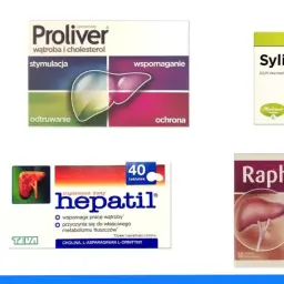 Szukasz leków na wątrobę? Na zdjęciu znajdziesz Essentiale Forte, Proliver, Sylimarol, Hepatil i Raphacholin C.