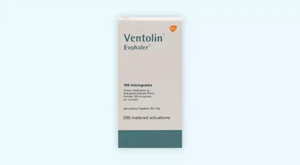 Opakowanie leku Ventolin Evohaler, 100 mikrogramów, 200 dawek. Zastanawiasz się, ile kosztuje Ventolin?